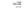 CANON FAXL250 Owners Manual