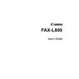 CANON FAXL800 Owners Manual