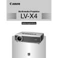 CANON LV-X4 Owners Manual
