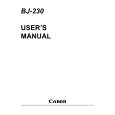CANON BJ-230 Owners Manual